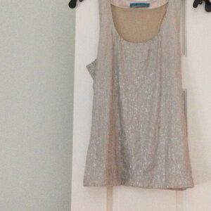 Sparkle Sleeveless Tank Top - Silver